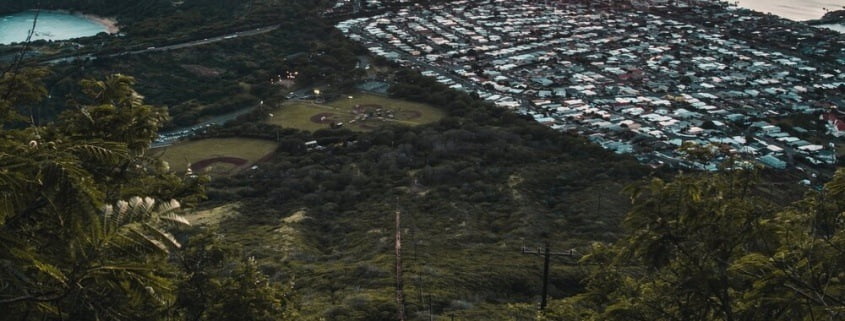 Image of Honolulu from the mountain. Finance your perfect Hawaii home using an Oahu VA Loan.