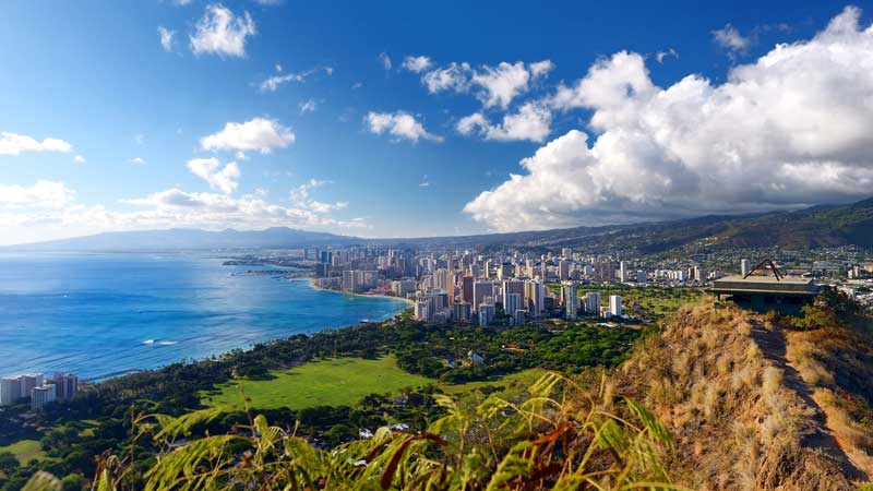 aerial view of hawaii
