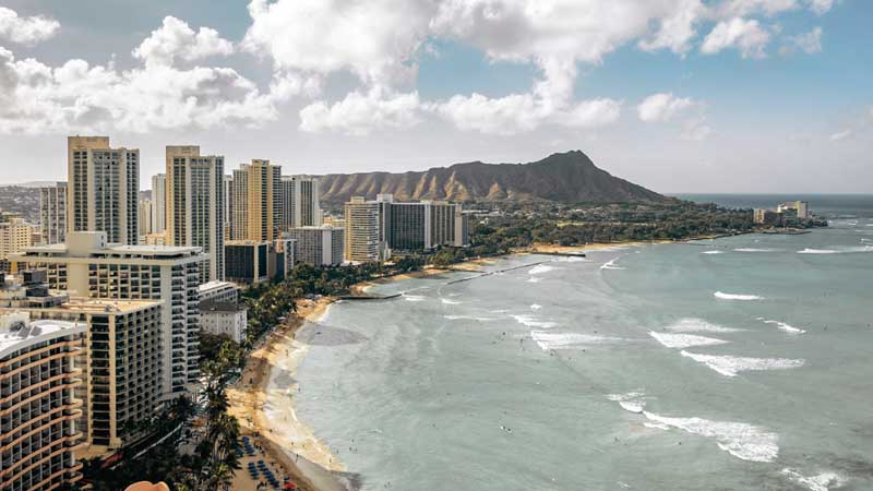 Panoramic view of Hawaii beach