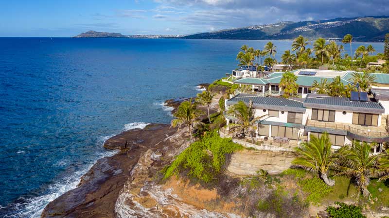 VA Loan Rates - Luxury housing at Portlock spitting cave near Waikiki on Oahu