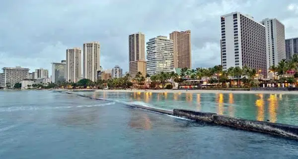 Waikiki Beach, Oahu Island Hawaii, cityscape