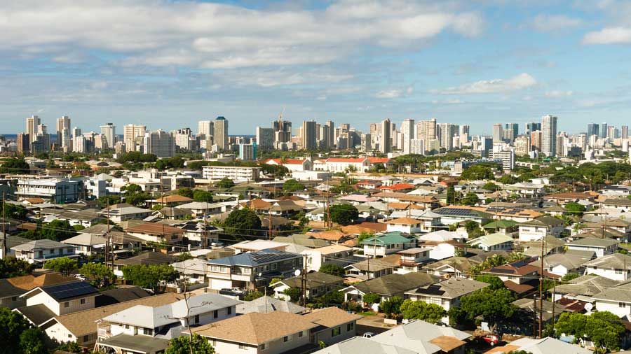 residential homes downtown city Honolulu Hawaii
