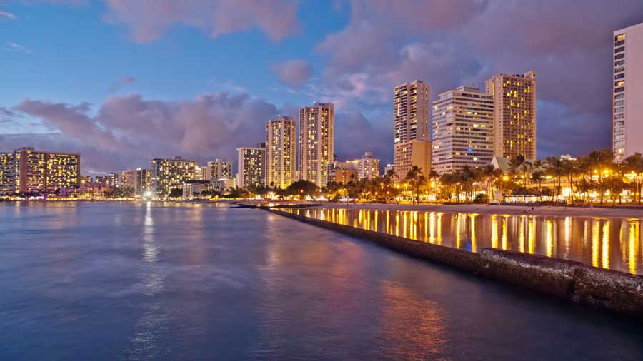 Waikiki beach Oahu island Hawaii