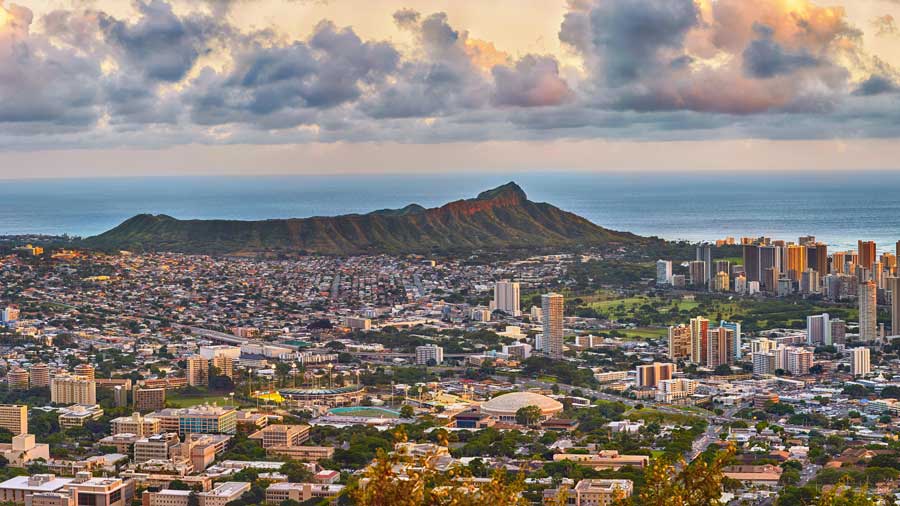 Waikiki and Diamond Head from Tantalus