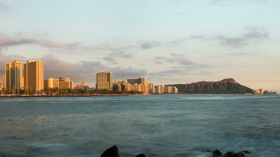 panorama of Waikiki Honolulu
